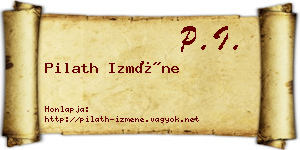 Pilath Izméne névjegykártya
